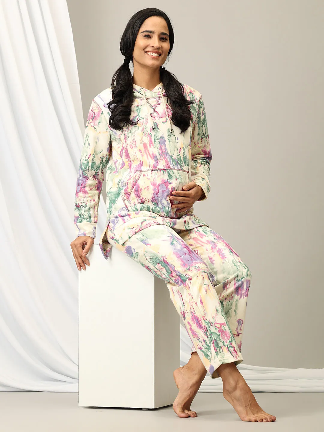 Pop Palette Maternity and Nursing Sweatshirt Co-ord Set