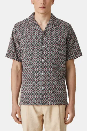 Portuguese Flannel Tile Shirt (Green/Orange)