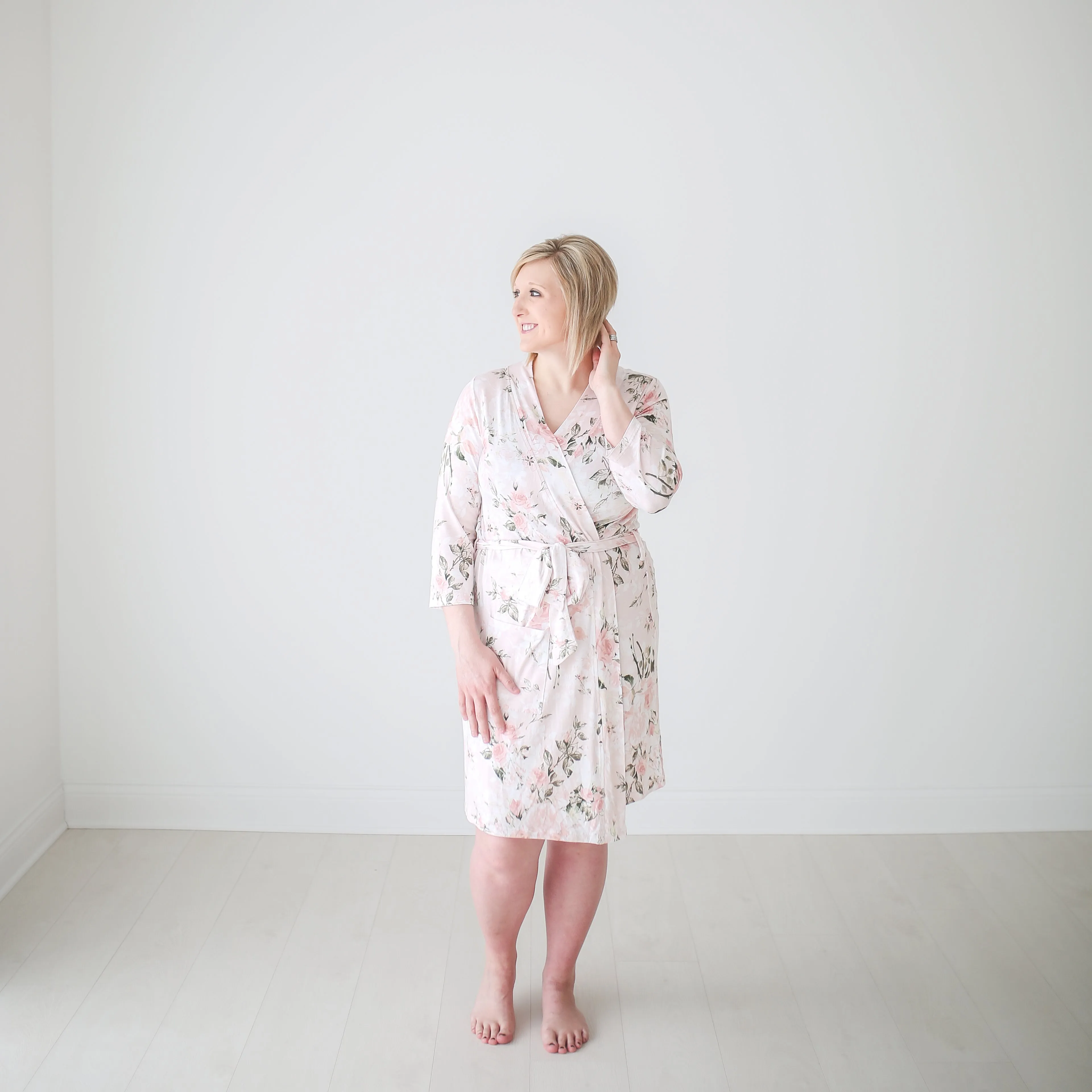 Posh Peanut Vintage Pink Rose Robe