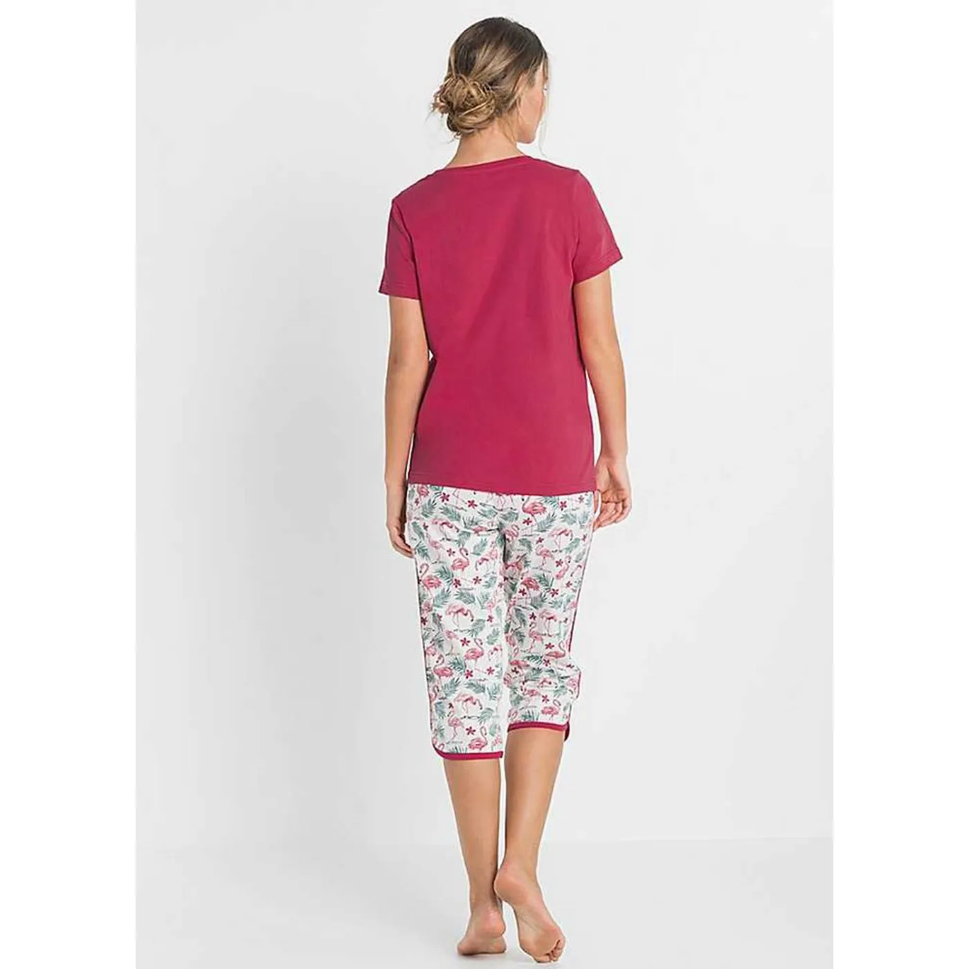 Printed Cropped Pyjama Suit
