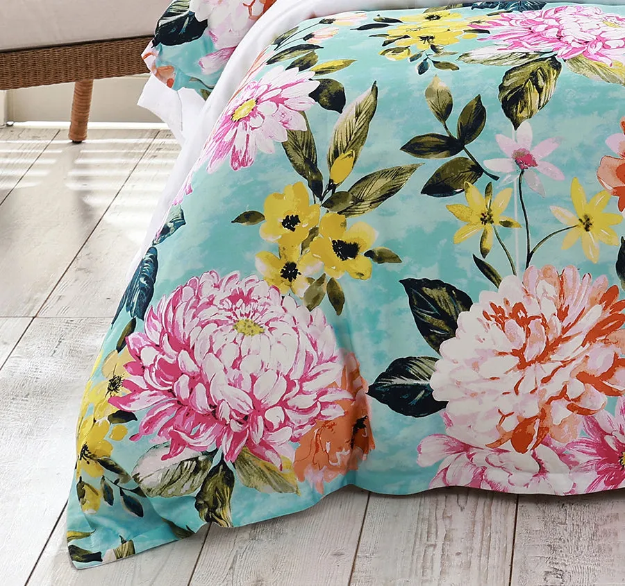 Ravello Quilt Cover Set Range Aqua
