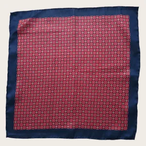 Red Pink Navy Blue Stylish and Elegant Silk Pocket Square
