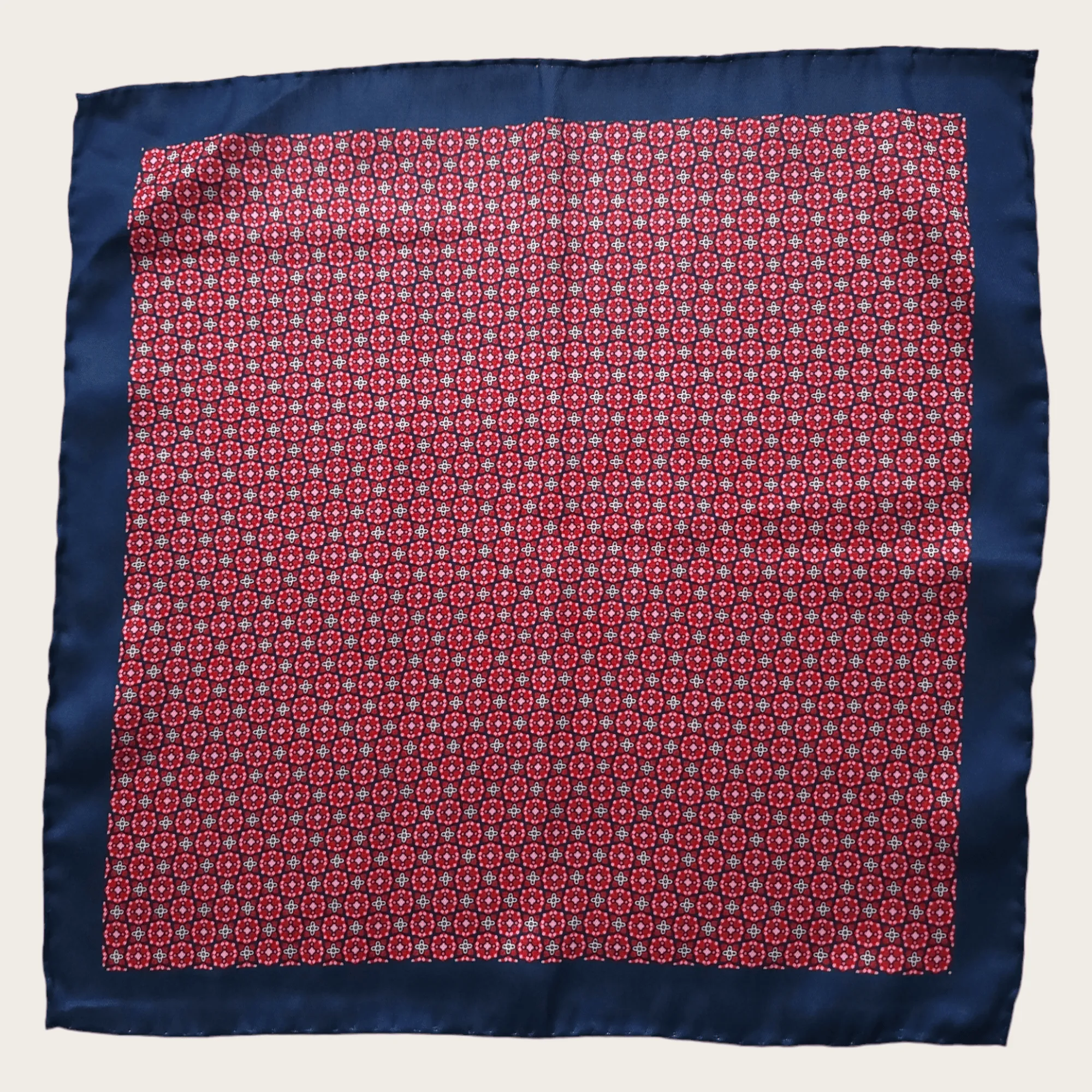 Red Pink Navy Blue Stylish and Elegant Silk Pocket Square