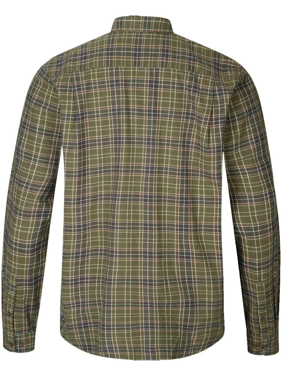 SEELAND Highseat Shirt - Mens 100% Cotton - Burnt Olive Check