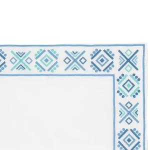 Set of 2 Tamahu Pillowcases Blue Aqua