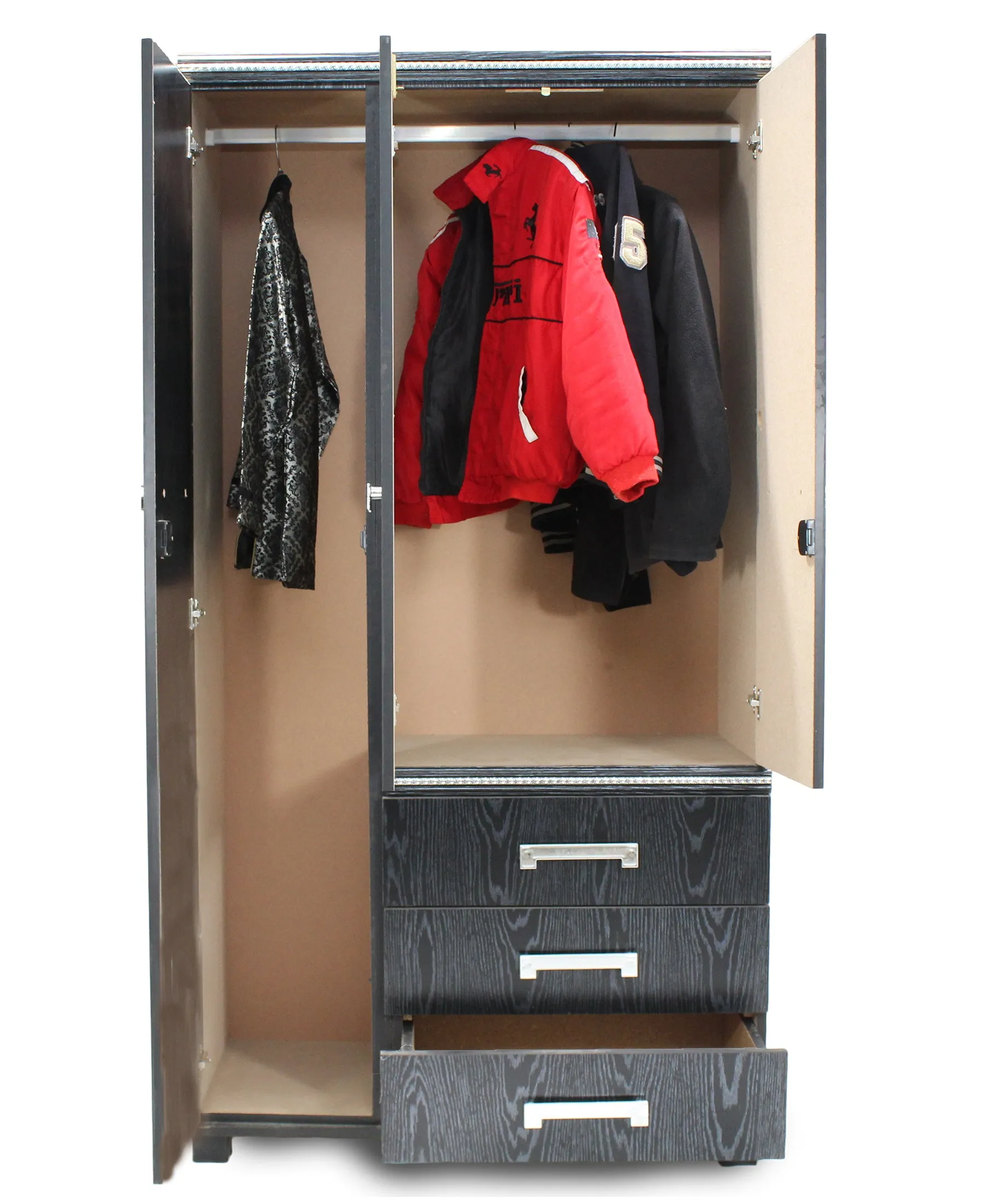 Seville 3 Door Robe Black