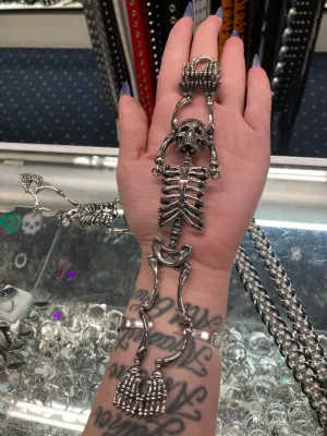 Silver Colored Skeleton Bracelet