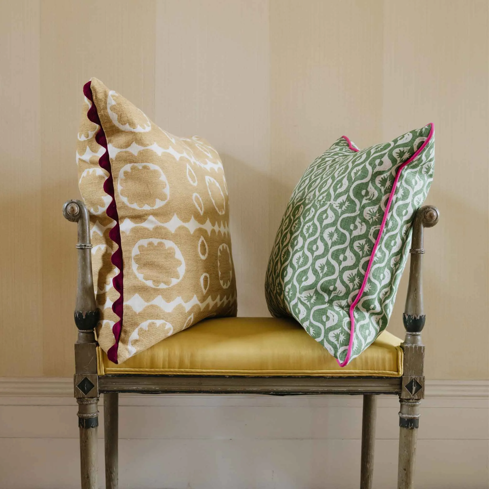 Small Medallion Forest Square Cushion