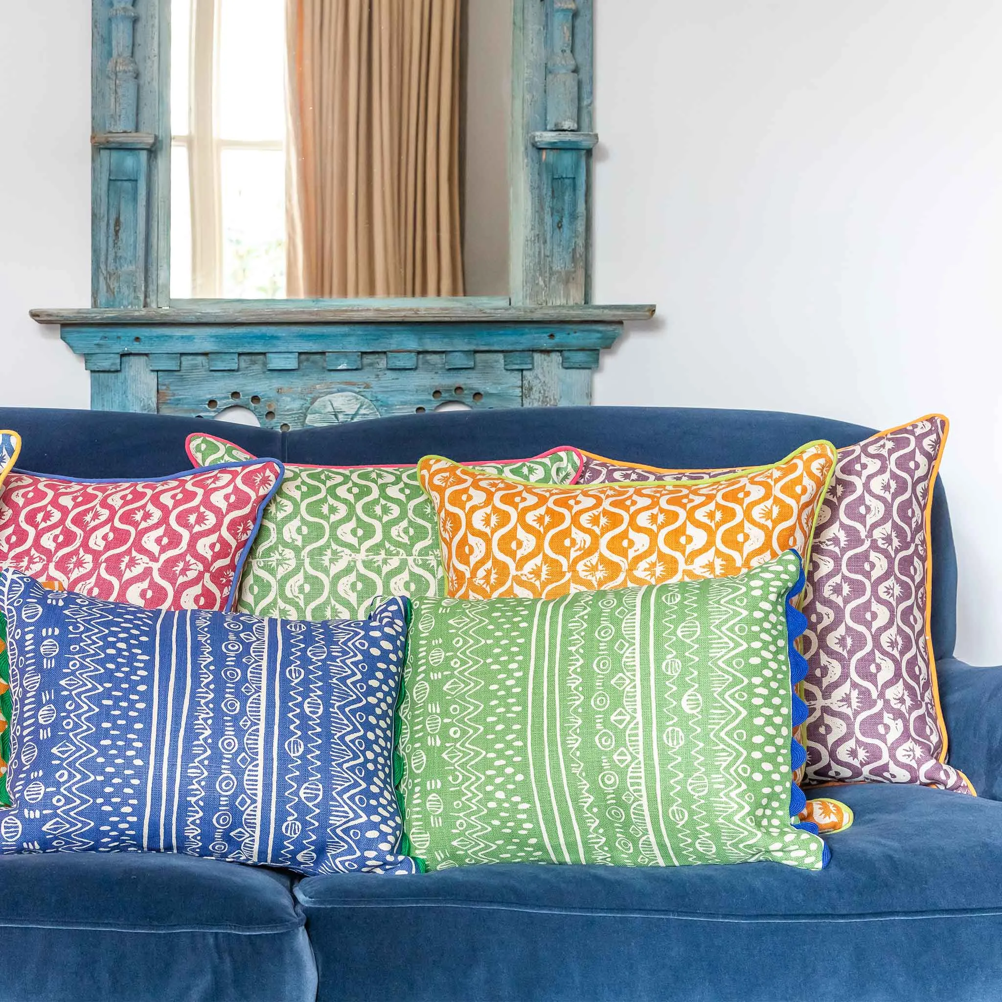 Small Medallion Forest Square Cushion