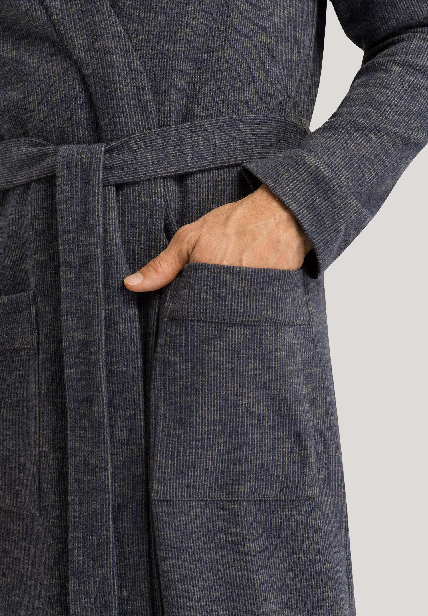 Smartwear Robe | Blue Striped Melange 75891-2398