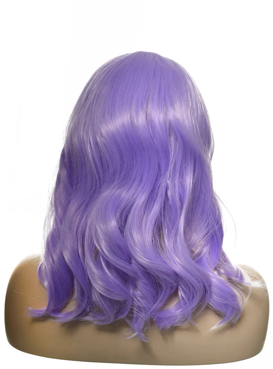 Soft Lavender Loose Waves Mid-Length Lace Front Fashion Wig