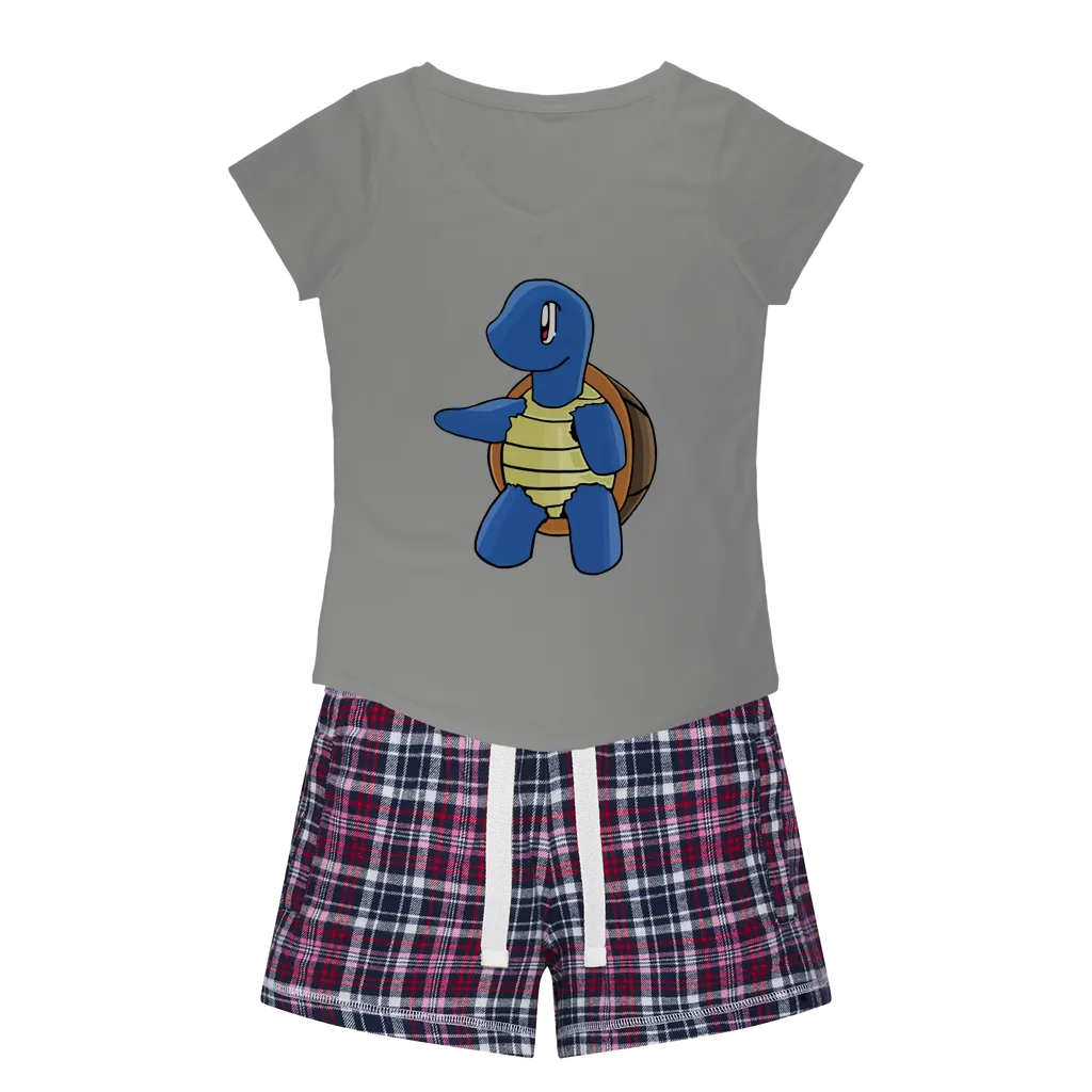 Squata Women's Sleepy Tee and Flannel Short