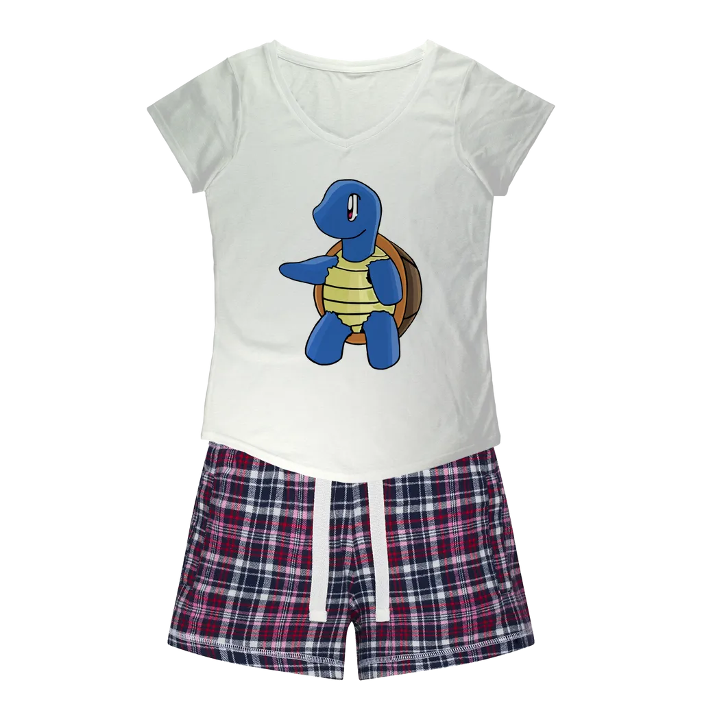 Squata Women's Sleepy Tee and Flannel Short