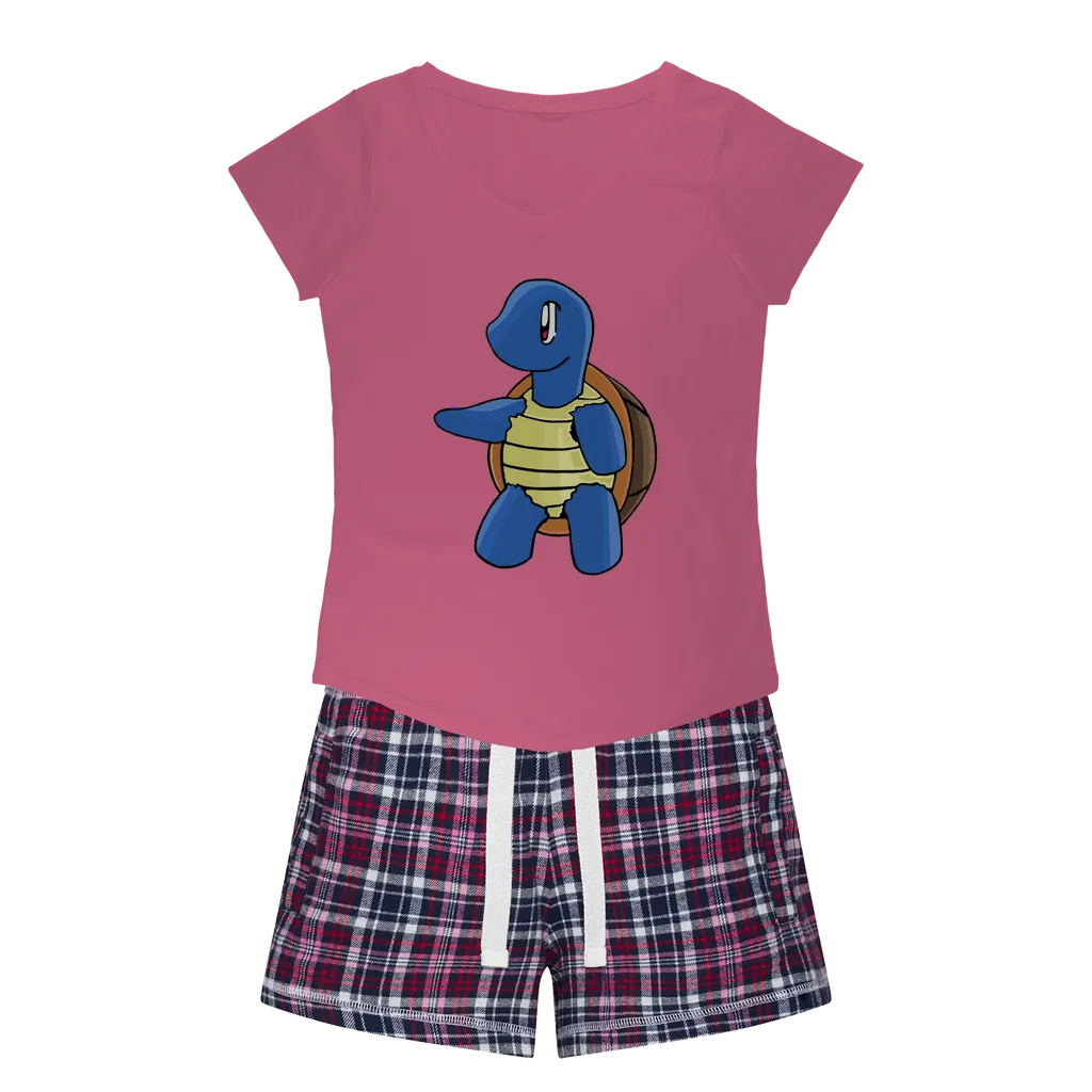 Squata Women's Sleepy Tee and Flannel Short