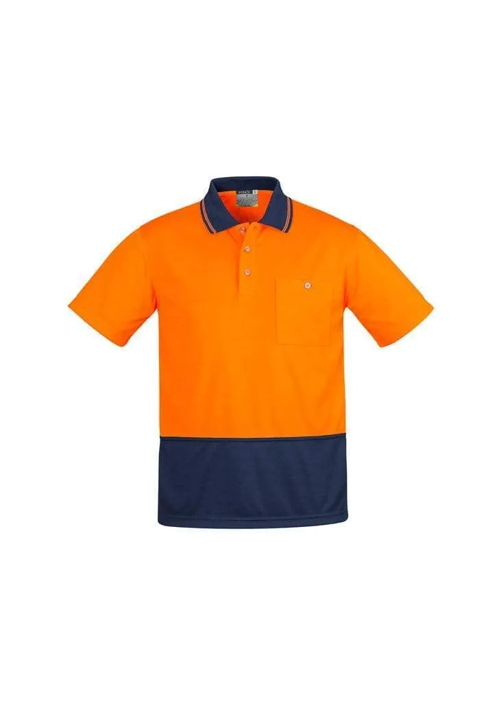 SYZMIK mens comfort back s/s polo zh415