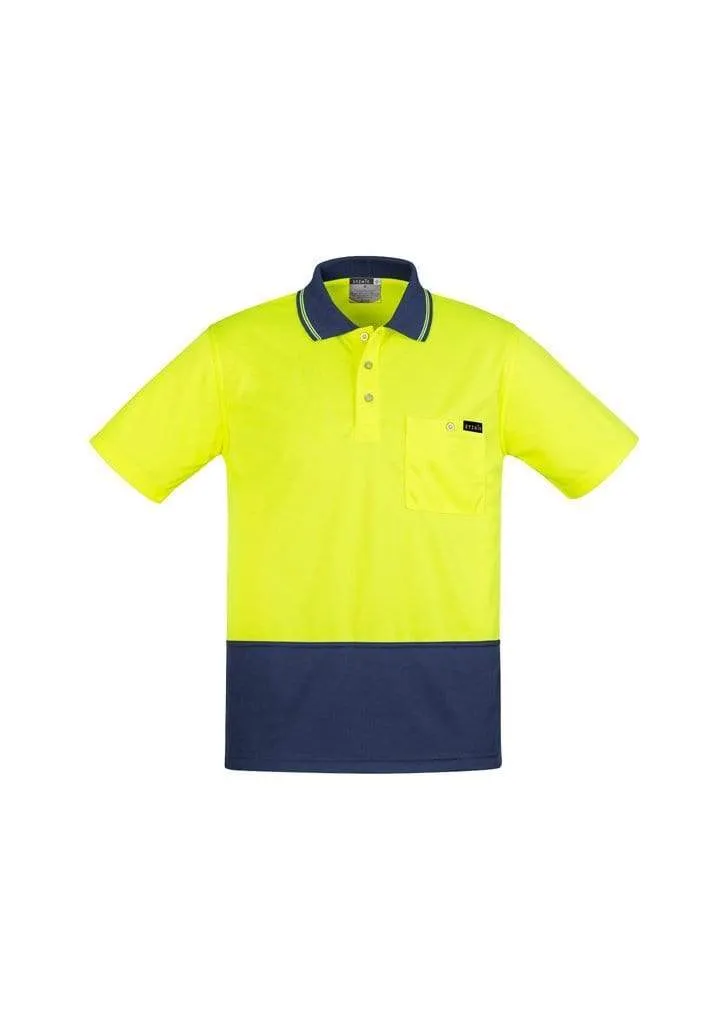 SYZMIK mens comfort back s/s polo zh415