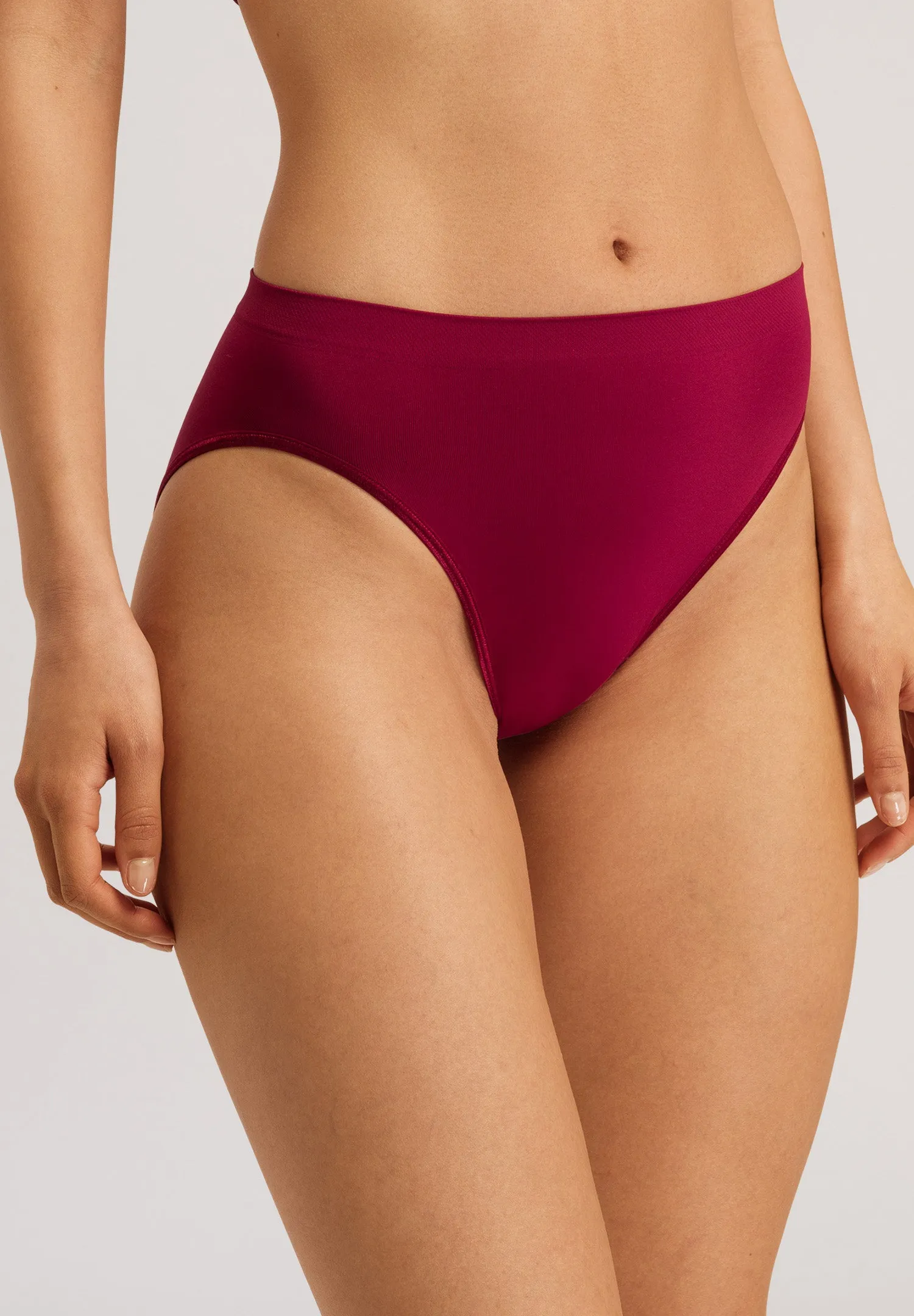 Touch Feeling Hi Cut Brief | Intense Garnet 71812-2406