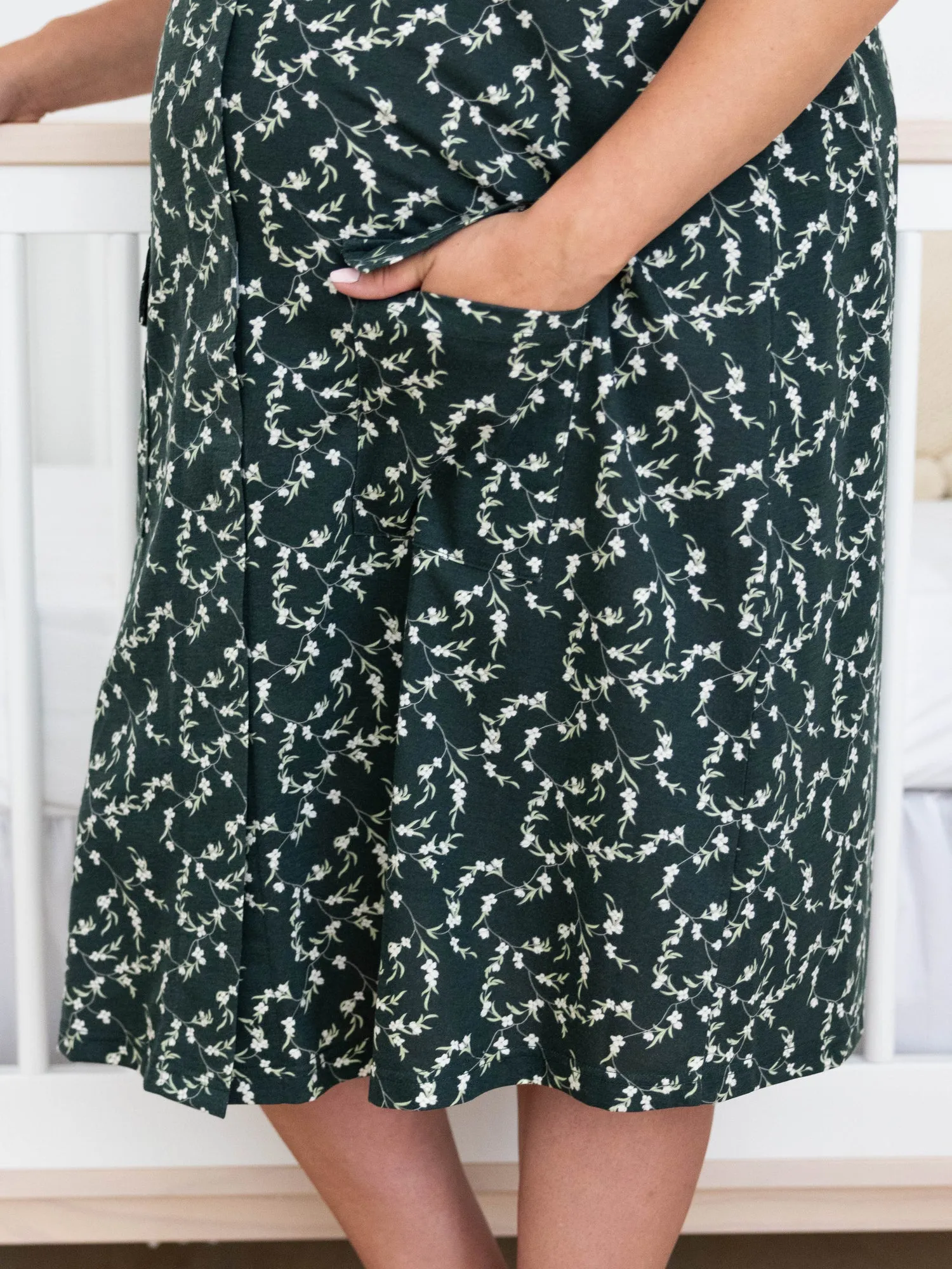 Universal Labor & Delivery Gown | Evergreen Blossom