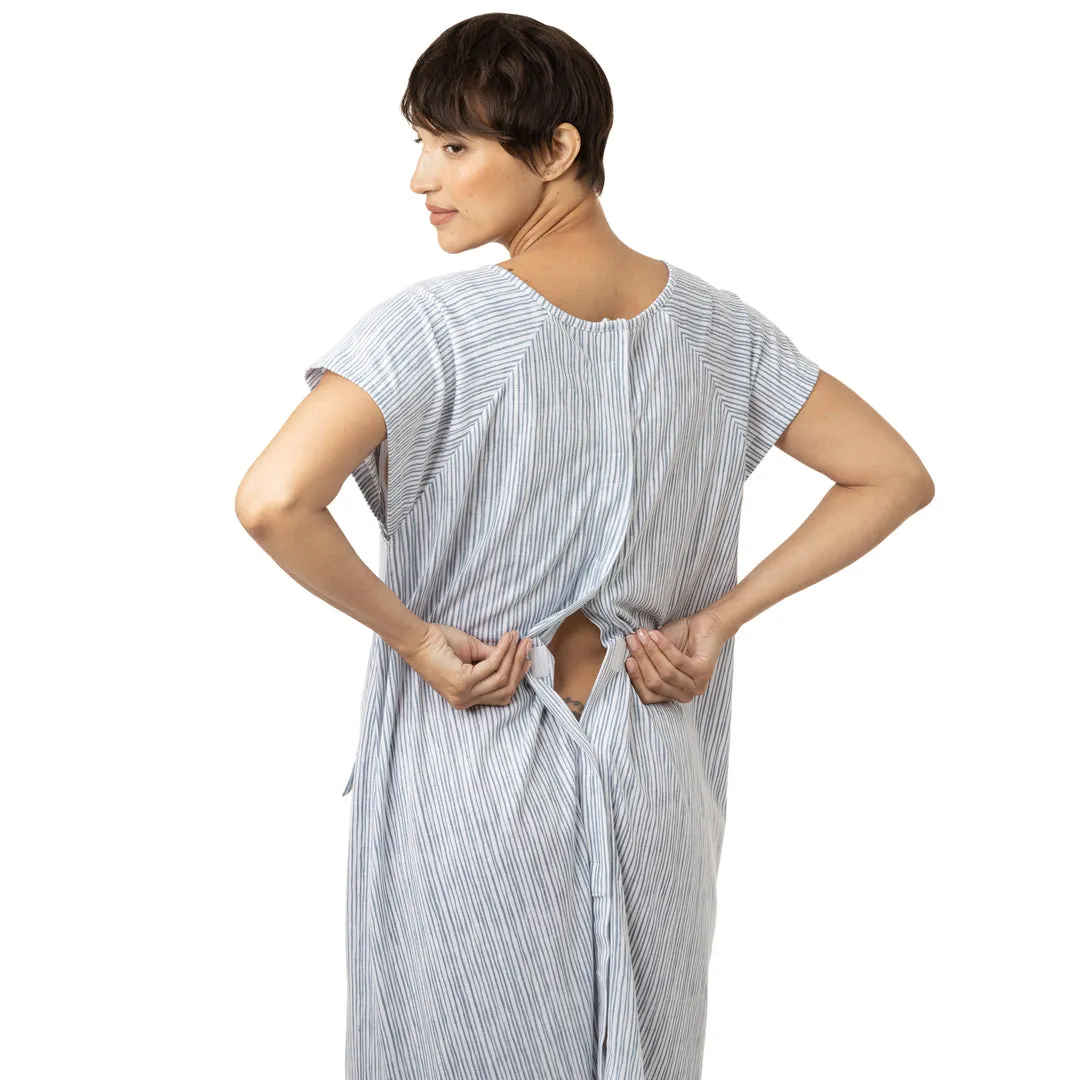 Universal Labor & Delivery Gown | Pinstripe