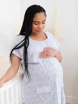 Universal Labor & Delivery Gown | Pinstripe