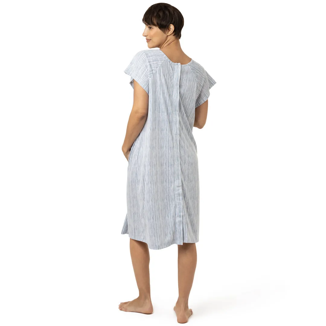 Universal Labor & Delivery Gown | Pinstripe