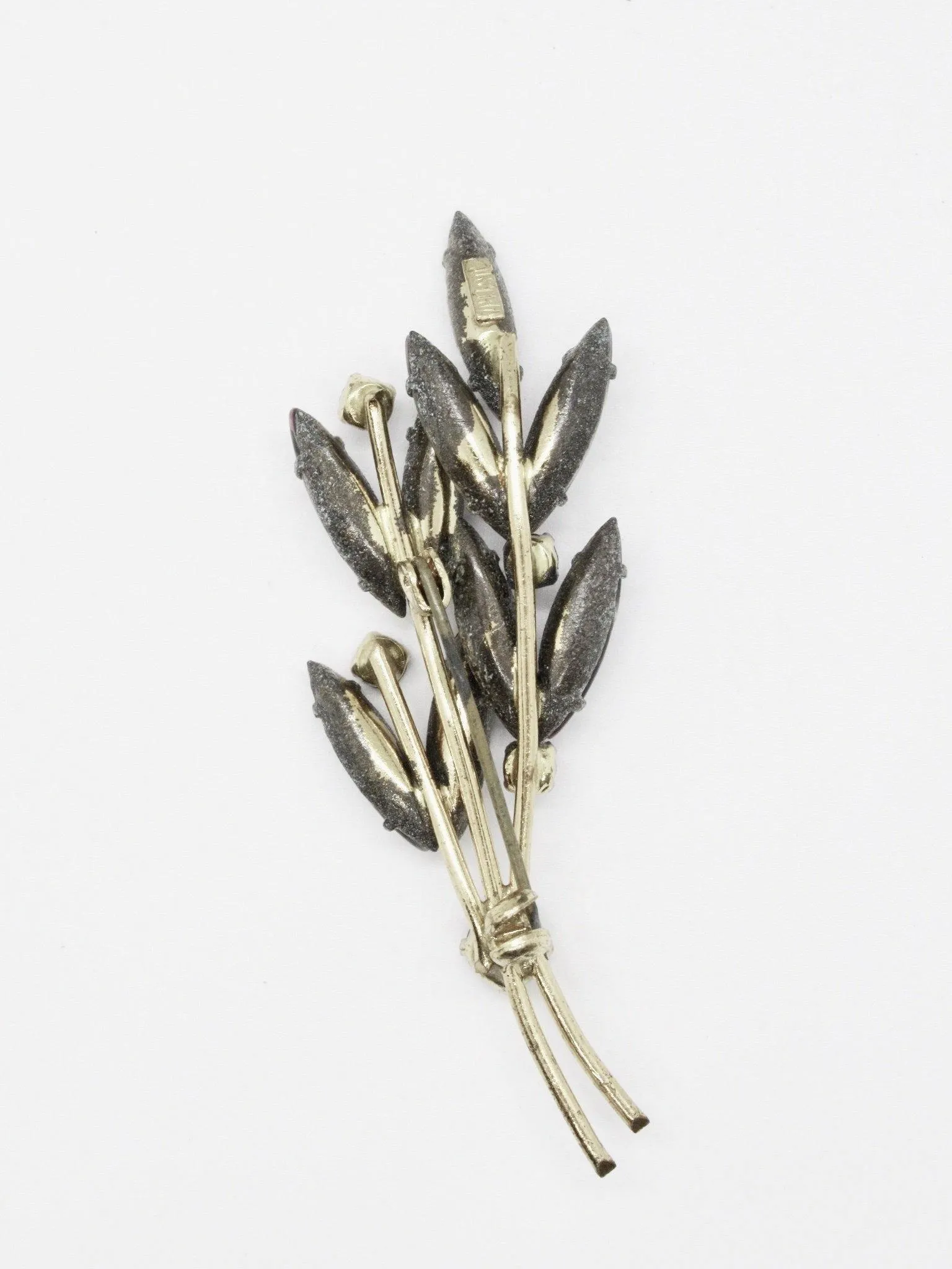 Unusual Purple Moonstone Floral Vintage Brooch Austria