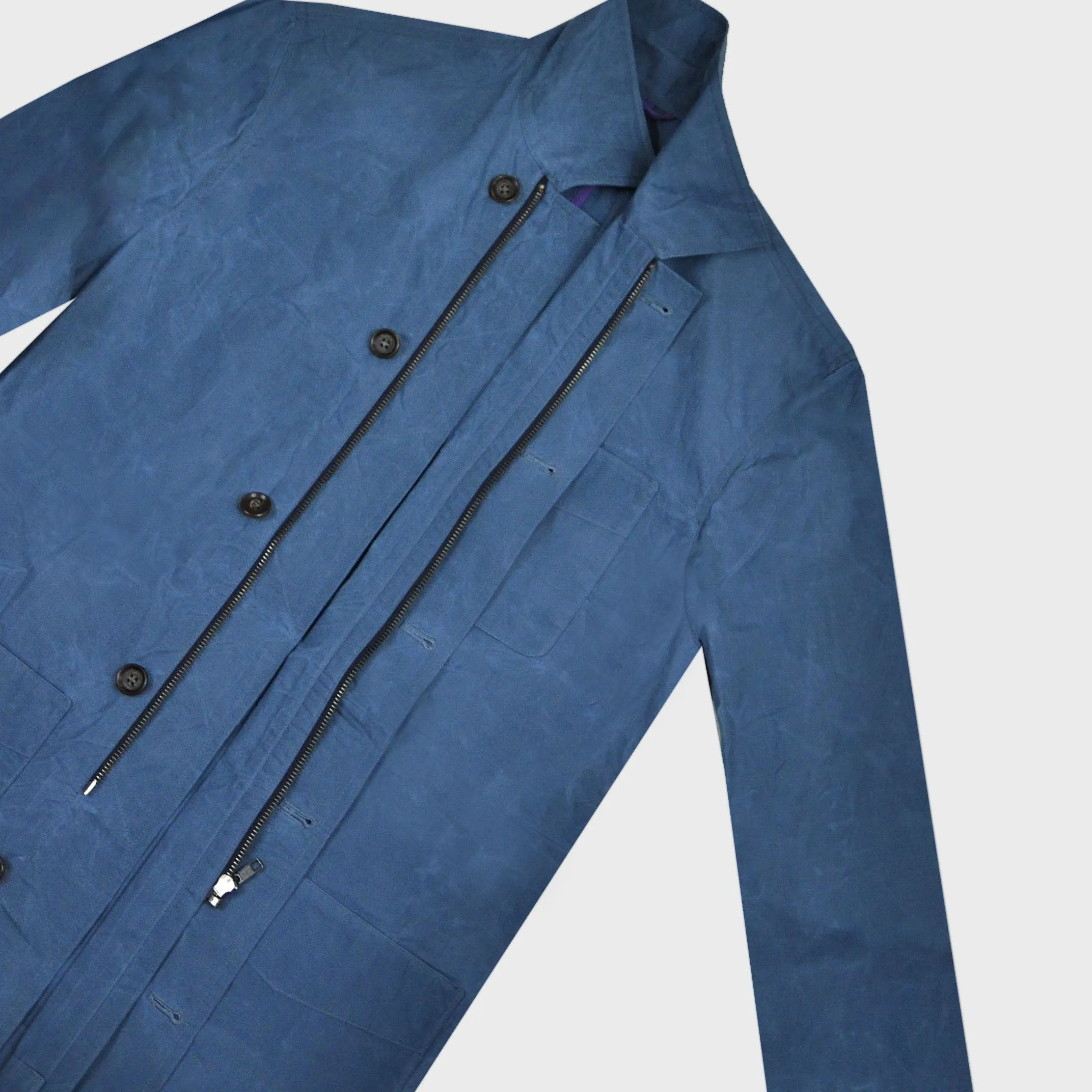 Wax Cotton Light Jacket in Blue