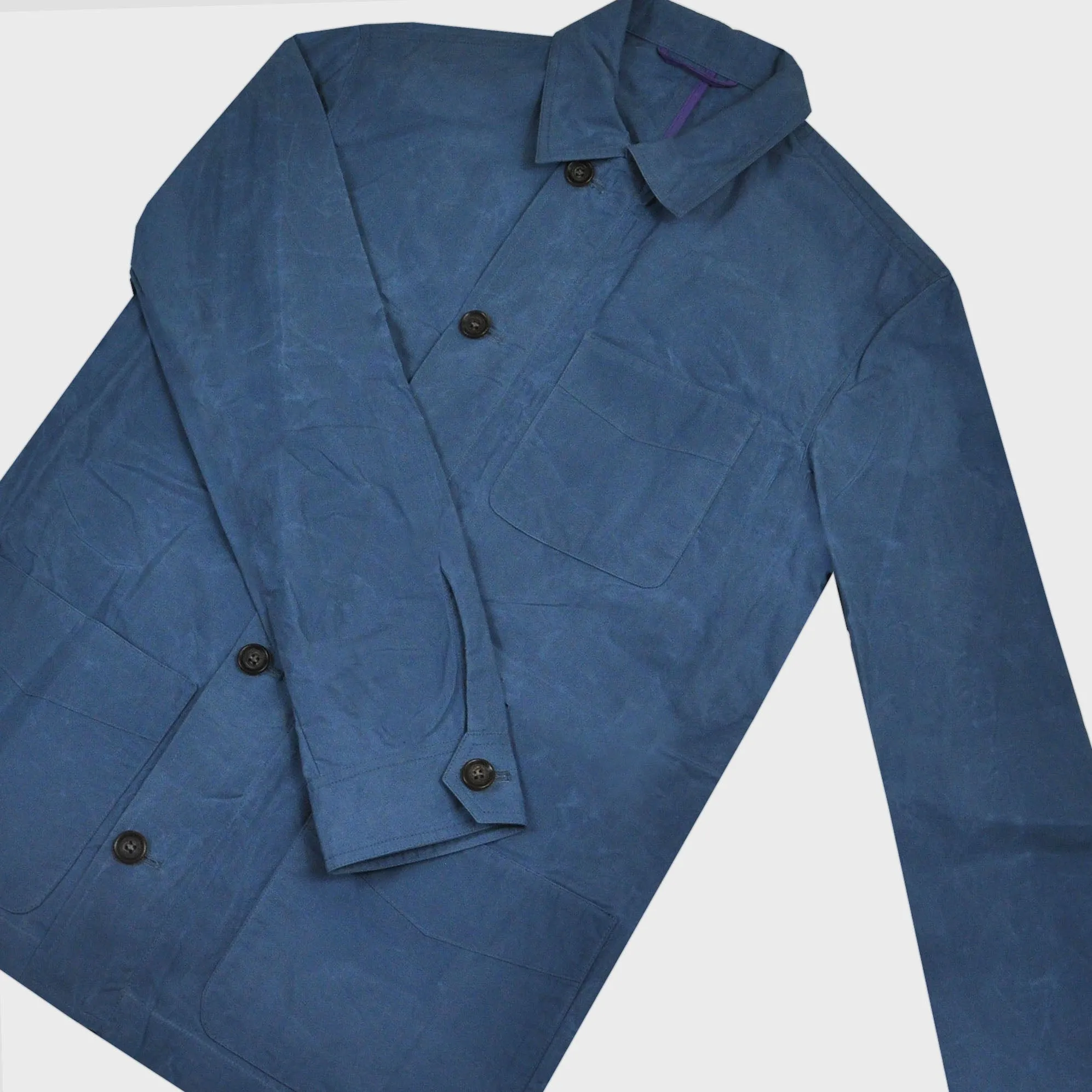 Wax Cotton Light Jacket in Blue