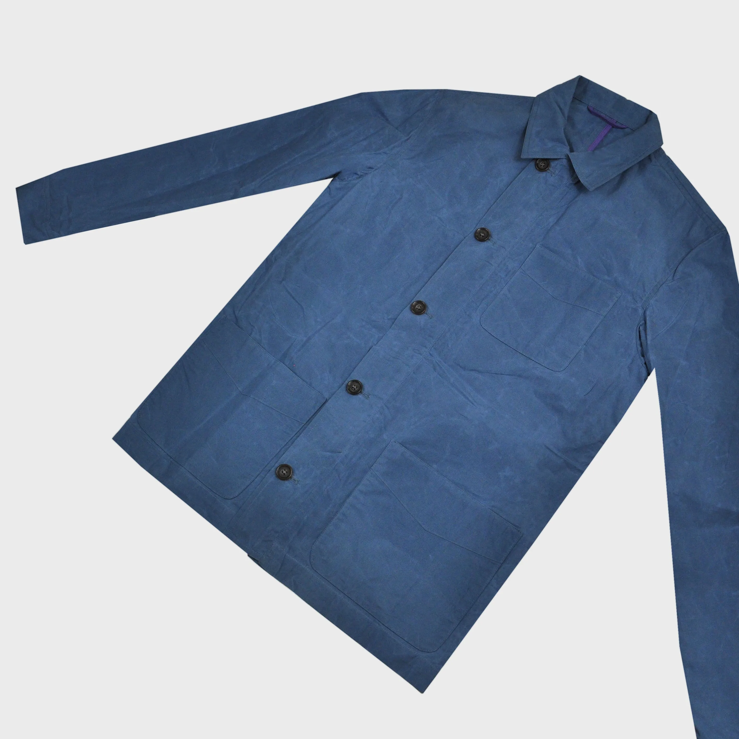 Wax Cotton Light Jacket in Blue