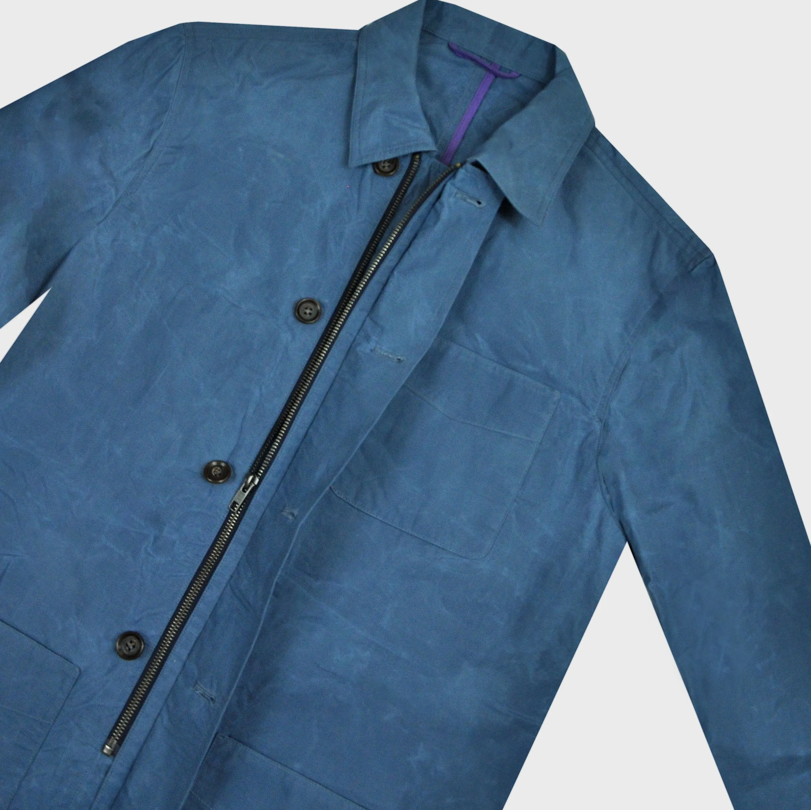 Wax Cotton Light Jacket in Blue