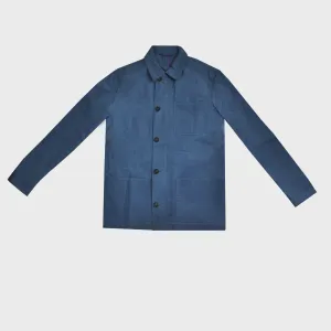 Wax Cotton Light Jacket in Blue