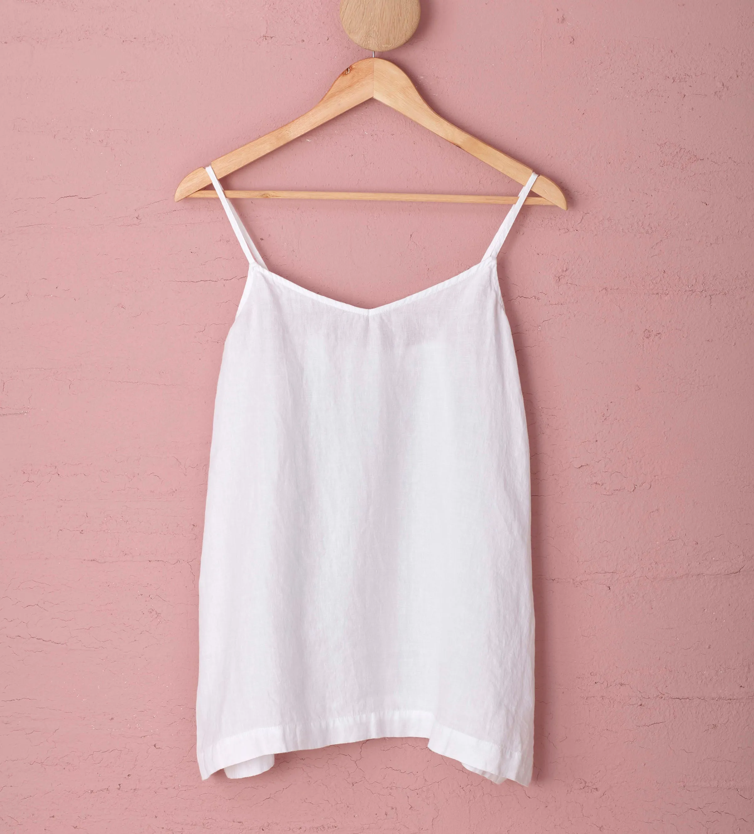White 100% Linen Nightwear