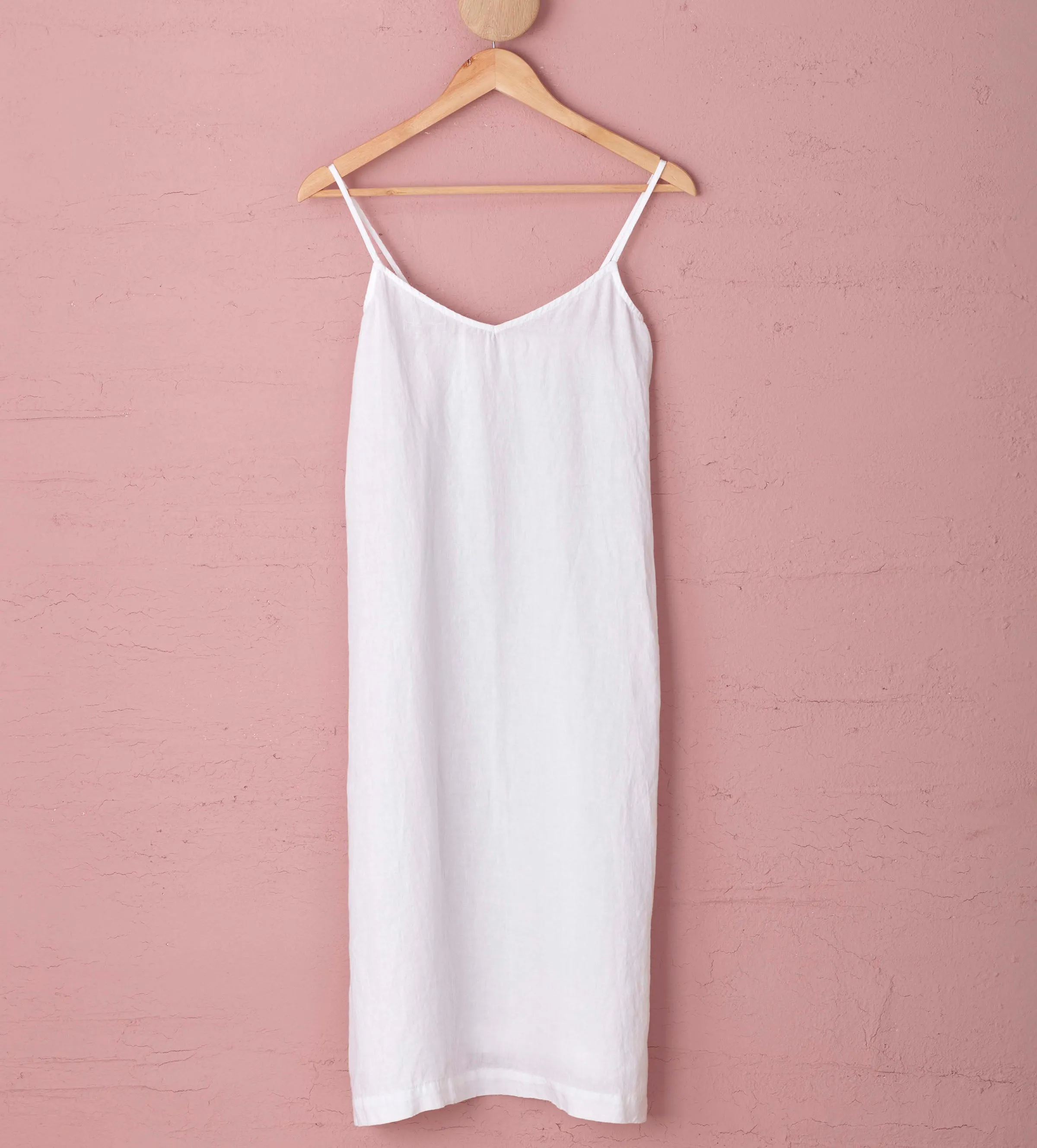 White 100% Linen Nightwear