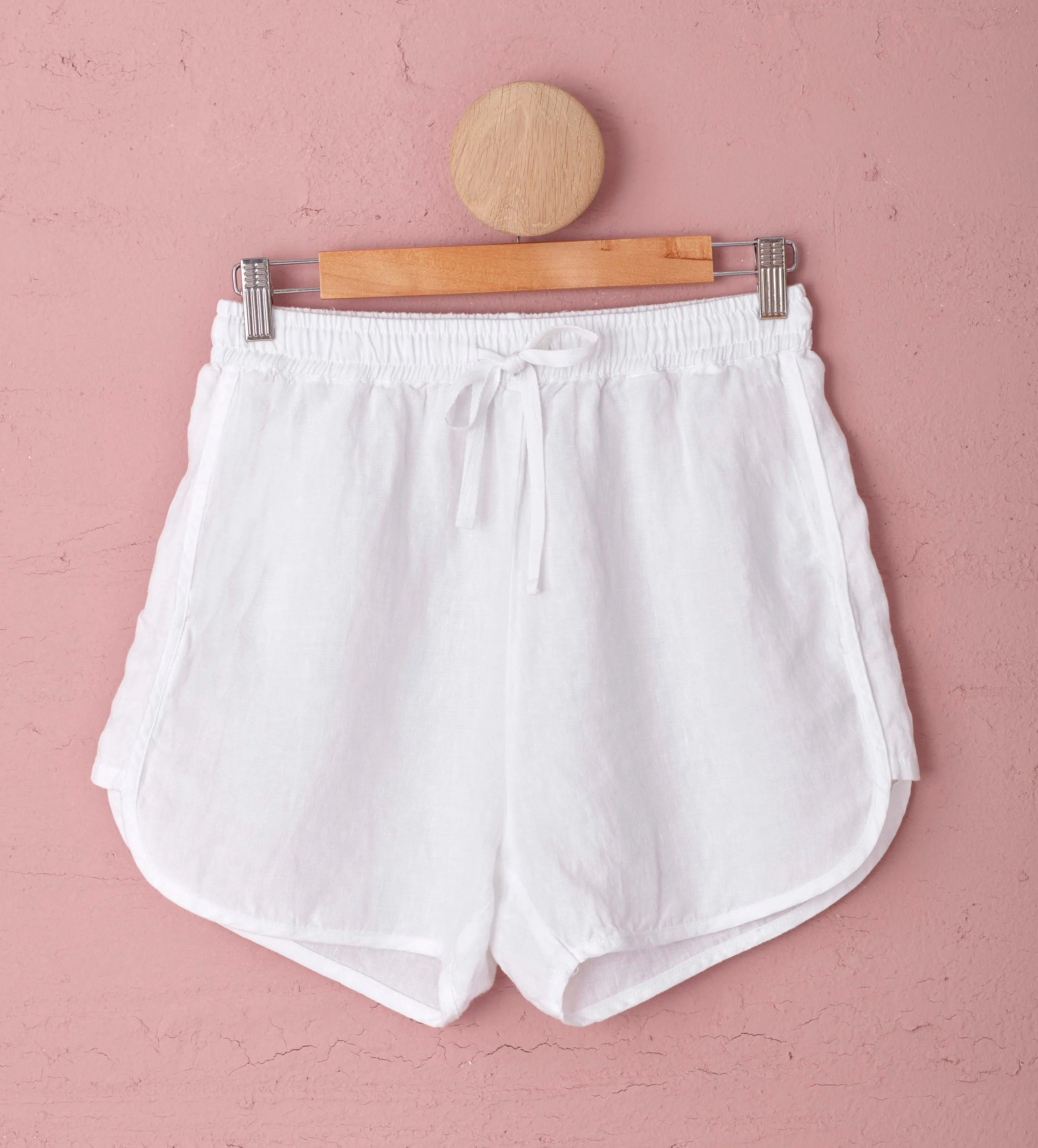 White 100% Linen Nightwear