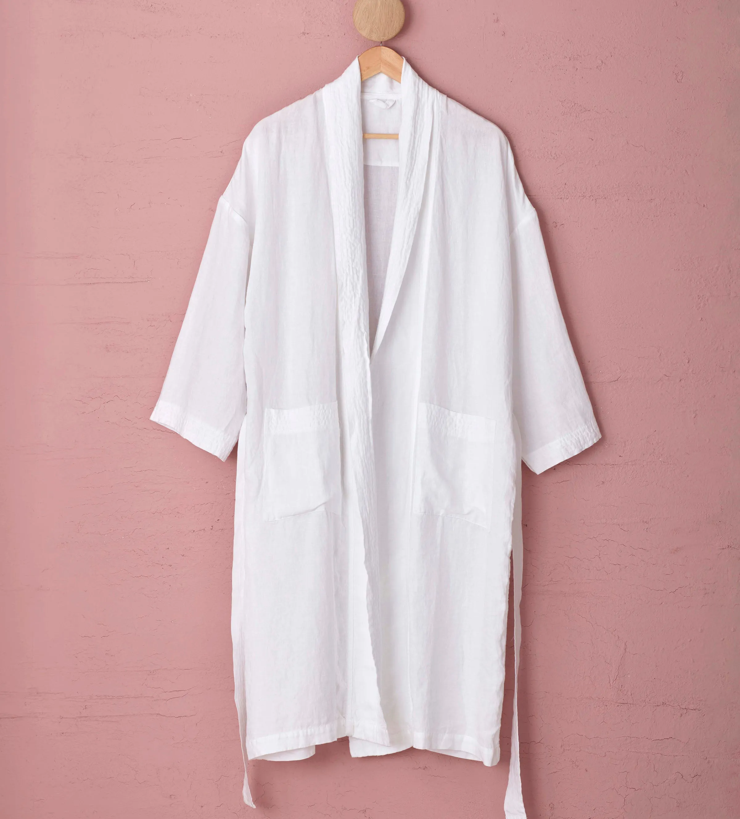 White 100% Linen Nightwear
