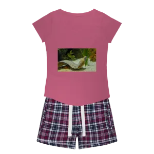Yellow Eel Women's Sleepy Tee and Flannel Short