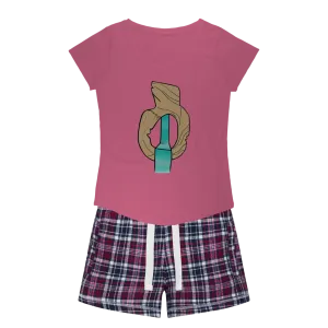 Yellow Rock with Water Women's Sleepy Tee and Flannel Short